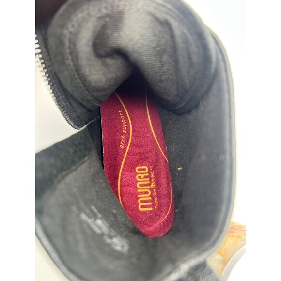 Munro Hartley Black Leather Ankle Boots Women's Size 9.5M-Scuffed toe - Picture 11 of 11